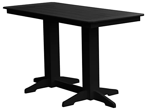 Furniture Barn USA Poly Lumber 6' Bar Table, Black