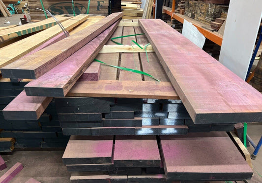 Purple Heart 8/4 Lumber Board Select & Better 20 Bd. Feet S2s Select & Better 20 Bd. Feet S2s Kiln Dried Suitable Wood Pieces for Wood Crafts and Projects